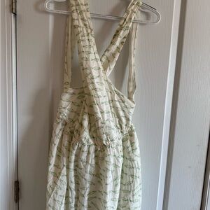 Universal Thread Cream and Green Fish Maxi Dress